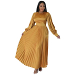 Elegantsed kleidid naistele S&uuml;gistalvine maksikleit Naistele Traditsioonilised riided Haldjapeo Dreaes pluss suurus L kuld