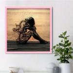 DIY Teemantmaali T&uuml;druku Selja Ristpistes Komplekt Mosaic Art Teemantmaal T&auml;isringi/ruudukujuline teemant Kodukaunistus Round 25x25cm