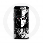 Coque pour Samsung Galaxy S20 Ultra Sangoku Naruto Luffy one piece Dragon Ball Z fond noir et blanc anime manga - Maniacase