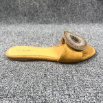 Naiste lamedad sandaalid kivist kaunistus V&otilde;luvad rannasandaalid suvised &otilde;uesussid Glamuursed vabaaja naistejalatsid 36 beež