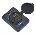 QC3.0+18W USB-auto pistikupesa laadija kiirlaadija QC 3.0 3.1A PD laadimise mobiiltelefoni adapteri paneel Auto Boat Bus RV mootorrataste jaoks