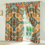 2 tk lillelised boho kardinad boheemlaslikud v&auml;rviliste lillede mustriga aknakatted varraste taskuga aknakatted kodu magamistoa elutoa jaoks W50xH130(CM)x2PCS-Rod pocket