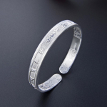 S999 Jala H&otilde;be Kuue Silbi Mantra K&auml;ev&otilde;ru Naistele Etniline Stiil Retro Lootose K&auml;ev&otilde;ru Avatud H&otilde;bedase K&auml;ev&otilde;ruga Adjustable size