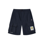 FILA Logo Print Multi-Pocket Loose Shorts Men Bottoms Heritage-Blue F11M128655F-NV M