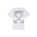 OFF-WHITE &Uuml;lem&otilde;&otilde;duline sobivus Lennujaama teip T-s&auml;rk Valge Meeste Streetwear OMAA038S201850030188 L