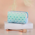 Reisikosmeetikakott Suure mahutavusega meigikott &Otilde;pilase pliiatsi&uuml;mbris Reisikorraldaja s&uuml;damemustriga PU veekindel meigikott lilla