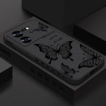 Xiaomi 13T 12T 11T Redmi Note 13 12 11 Pro K70E K40 kate jaoks v&auml;rviline Butterfly p&otilde;rutuskindel TPU kaelapael &otilde;huke &uuml;mbris Xiaomi 13T/13T Pro must