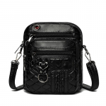 Mobiiltelefonikott Naiste Crossbody &otilde;lakott Mitmekihiline lukuga m&uuml;ndikott V&auml;ike kandiline kott must