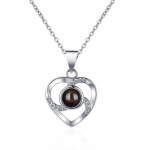 Igavese roosikarbi s&uuml;damekaelakee, ema ja t&uuml;tre uhke kingituse kristallkaelakee, igavese roosi s&uuml;nnip&auml;evakingitus Necklace+box h&otilde;be