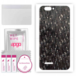 apgo Protective Skin Sticker for the back compatible with Sharp R1S, Wrap Film, Foil, Vinyl - Pattern Carbon Black Pixel
