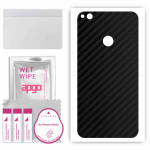 apgo Protective Skin Sticker for the back compatible with Huawei P8 Lite (2017), Wrap Film, Foil, Vinyl - Pattern Carbon Black