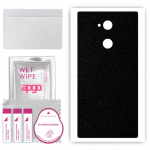 apgo Protective Skin Sticker for the back compatible with Sony Xperia XA2, Wrap Film, Foil, Vinyl - Pattern Matte Black