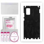 apgo Protective Skin Sticker for the back+sides compatible with Samsung Galaxy F02s, Full Wrap Film, Foil, Vinyl - Pattern Black Camo