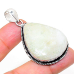 Natural Orange Seraphinite Gemstone 925 Sterling Silver Pendant 2.05 w9d22