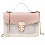 Naiste Mini Small Square Pack &otilde;lakott Mood Star Sequin Crossbody Bag Rahakott K&auml;ekotid Sac One Size roosa