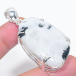 Natural Rainbow Moonstone Gemstone 925 Sterling Silver Pendant 2.17 j7g81