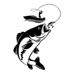 Kalap&uuml;&uuml;k Fisherman Fish Boat peegeldav auto-stiilis s&otilde;iduki kleebised kleebised Decor must