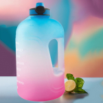 1-galloniline veepudel Spordiks ajam&auml;rgistusega Tonnage &auml;mber Joogipudelid telkimiseks Blue Pink blue
