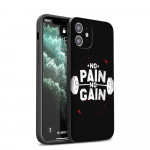 GX154 No Pain No Gain Gym Fitness Silikoonist pehme &uuml;mbris iPhone 13 12 Mini 11 Pro XS Max XR X 8 7 6 6S Plus 5 5S SE 2020 jaoks iPhone 5 5s SE