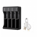 2/4 pesa akulaadija koos LED-indikaatori kaabliga 4,2 V liitiumaku laadija kiirlaadimisadapter numbrile 18650 18500 16340 14500 26650