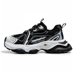 Noorte T&auml;iskasvanute Shock Absorption Libisemisvastased Kulumiskindlad Retro v&auml;listingimustes kasutatavad paksu tallaga jooksujalatsid vabaajaspordi meeste jalan&otilde;ud 39 must