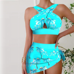 Naiste ujumisriided Tankini 2-osaline ujumistrikoo, lips, v&auml;rvimine puhkuseks m&otilde;eldud ujumisriided S valge