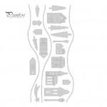 L&otilde;ikevorm Puumaja Mustriga Dekoratiivne S&uuml;sinikterasest Kaardialbumi Valmistamise &Scaron;abloon K&auml;sit&ouml;&ouml; jaoks Kingitus h&otilde;be