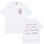 R&auml;ppar Lil Peep Tour Concert Graafiline T-s&auml;rk Meeste mood Puuvillane l&uuml;hikeste varrukatega T-s&auml;rk Unisex Hip Hop Suurem&otilde;&otilde;dulised T-s&auml;rgid T&auml;navar&otilde;ivad S must