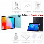 BDF 10,1-tolline tahvelarvuti Android-tahvelarvuti 3G 4G mobiiltelefonik&otilde;ne Android 11 kaheksatuumaline 6 GB ja 64 GB ROM Bluetooth Wi-Fi tahvelarvuti Standard add cover roheline