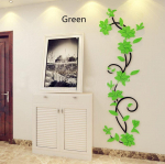 DIY 3D akr&uuml;&uuml;lkristallist seinakleebised Elutoa Magamistoa Teleri taust Kodu Romantikamaja punane