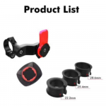 Mootorratta telefonihoidik Jalgratta neljalukuga telefonihoidja Jalgrattahoidja 360&deg; p&ouml;&ouml;ratav navigatsioonitoe turvaklamber