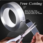 Nano kahepoolne teip l&auml;bipaistev veekindel korduvkasutatav koduteibid Super tugevad kleepuvad liimiga autode ornament K&ouml;&ouml;k Vannituba 20mm*1m*1mm valge