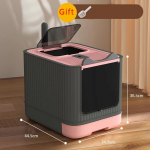 Kokkupandav kassiliivakast, t&auml;ielikult suletud UV-steriliseerimine kasside tualett-pritsmevastane suure mahutavusega kassipoegade voodipanni kassi tarvikud Standard valge