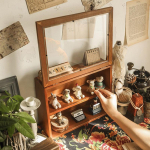 Seina vitriinkarp Puidust kapp Shadow Case Hoiukruus Puidust leivakorraldaja