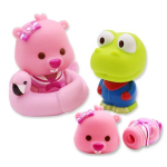 Pororo Pangi Zero vanniveep&uuml;stol 3-osaline komplekt, Korean Bath Toys yellow