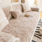 Leaf Jacquard diivanir&auml;tikumatt Paks pl&uuml;&uuml;s L-kujuline nurk libisemiskindel diivani kate Lihtsus diivanipadi Chaise Longue diivanikate 30x50cm pillowcase kohv