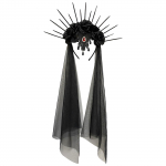 Long Veil Crown peav&otilde;ru surnute p&auml;eva gooti lilledega juuksepael Cosplay kost&uuml;&uuml;mide peakate naistele juuste kaunistamiseks
