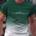 Suvine v&auml;ljas&otilde;it mis iganes Print Gradient Crew Kaelusega T-s&auml;rk meestele Trendikas vabaaja l&uuml;hikeste varrukatega meeste trikoo ropa de hombre S