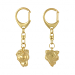 Staffordshire Bull Terrier, Staffy - Gilded key ring with dog in gift box, handbag decoration, luxury accessory by Art-Dog brand