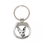 Peterbald - keychain with a cat, keychain with a print, personalized pendant from the Art-Dog brand