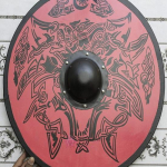 Puidust Kilp 60.96cm Keskaegne Kilp Raskemetall Viikingikilp gray