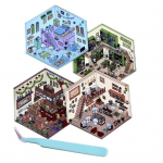 4 komplekti isetegemise 3D majakleebised pintsettidega stressi leevendamiseks maastikukujunduskleebised P&auml;ike B