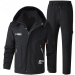 Meeste Winter Plus Velvet kolm-&uuml;hes jope paksendatud kombinesoonid tuule- ja veekindlad &otilde;ues m&auml;gironimisriided k&uuml;lmakindlad ja soojad t&ouml;&ouml;riistad XXXL roheline