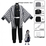 Unisex Demon Slayer Anime Cosplay multikas Kimetsu No Yaiba Kochou Shinobu Cosplay Kost&uuml;&uuml;m t&auml;iskasvanud meestele ja naistele 150cm
