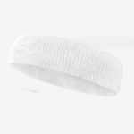 Sportlik hingav v&auml;rviline puuvillane peapael Elastne higi neelav frotee higipael tenniseks ja jooksmiseks valge