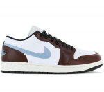 Jordan 1 Low SE &ndash; meeste tossud kingad, nahk valge-pruun FQ7832-142 ORIGINAAL EU 44.5 US 10.5 valge