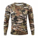 3D-tr&uuml;kiga T-s&auml;rk kamuflaažiga T-s&auml;rk Camo pikkade varrukatega kevads&uuml;gis s&uuml;gis &uuml;likerge hingav kiiresti kuivav v&auml;litopp S