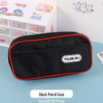 Korea stiilis suure mahutavusega pliiatsikott &otilde;pilastele &ndash; loominguline, multifunktsionaalne Oxfordi riidest pliiatsikott Pencil Case must