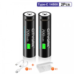 14500 3,7 V 700 mAh liitium-ioonaku laetav liitiumaku elektrilise hambaharja jaoks v&auml;ike ventilaator suitsuandurid M&auml;nguauto taskulamp 2pcs batteries