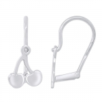 LEA &; ARTHUR - Laste k&otilde;rvar&otilde;ngad "CHERRIES" mustriga 925 Sterling Silver Roodium Plated - Broken System